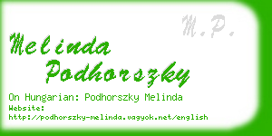 melinda podhorszky business card